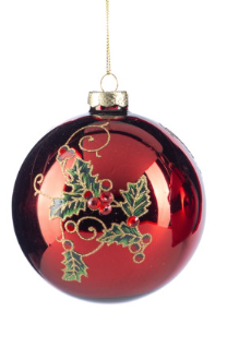 Beau Deco Glass Jewel Holly Berry