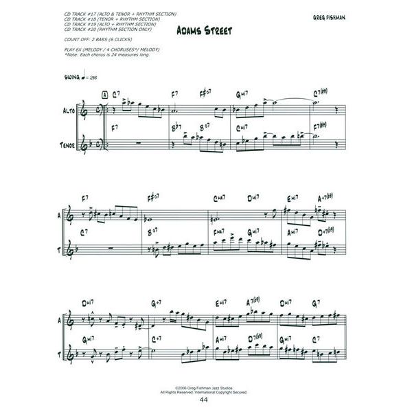 Greg Fishman Jazz Jazz Saxophone Duets 1