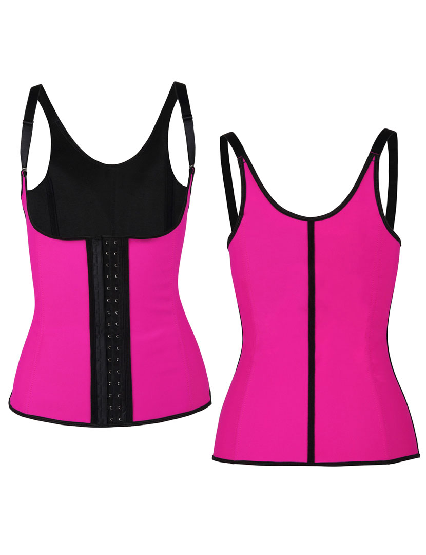 Ladies Latex Shape Corset Pink