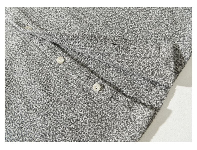 Nataro - Tweed overhemd met lange mouwen en knoopjes