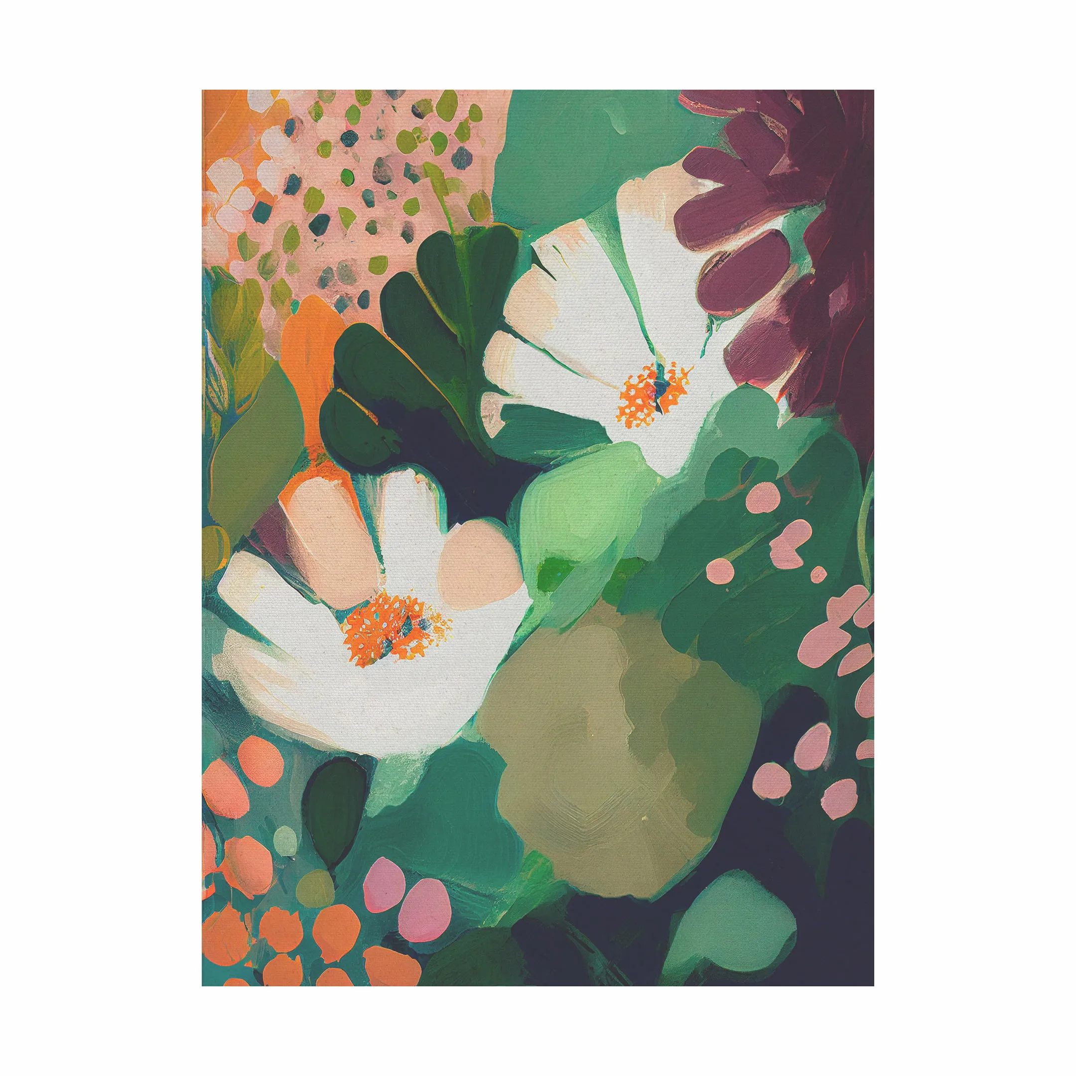 Incado Hørprint - Flowers Abstract