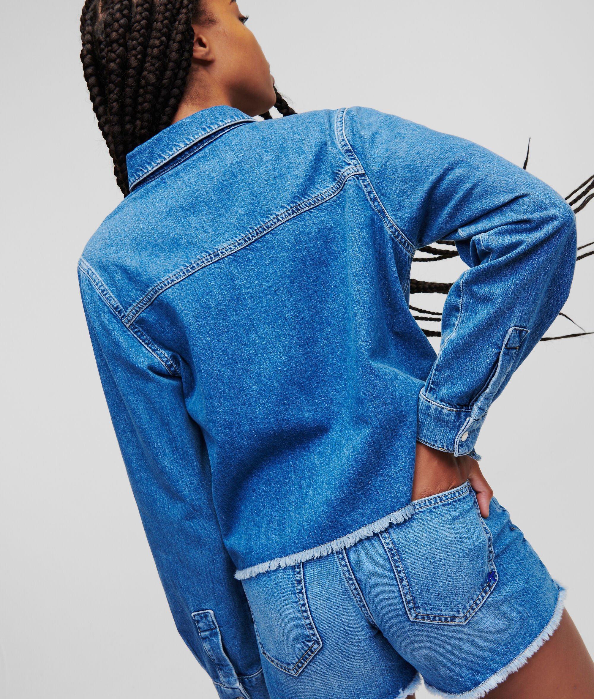 CHEMISE EN JEAN CROPPED KLJ