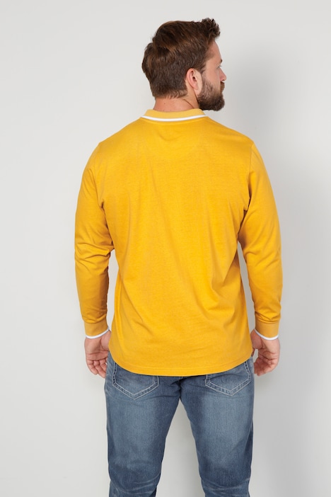 Boston Park Poloshirt, Langarm, Kontrast-Polokragen