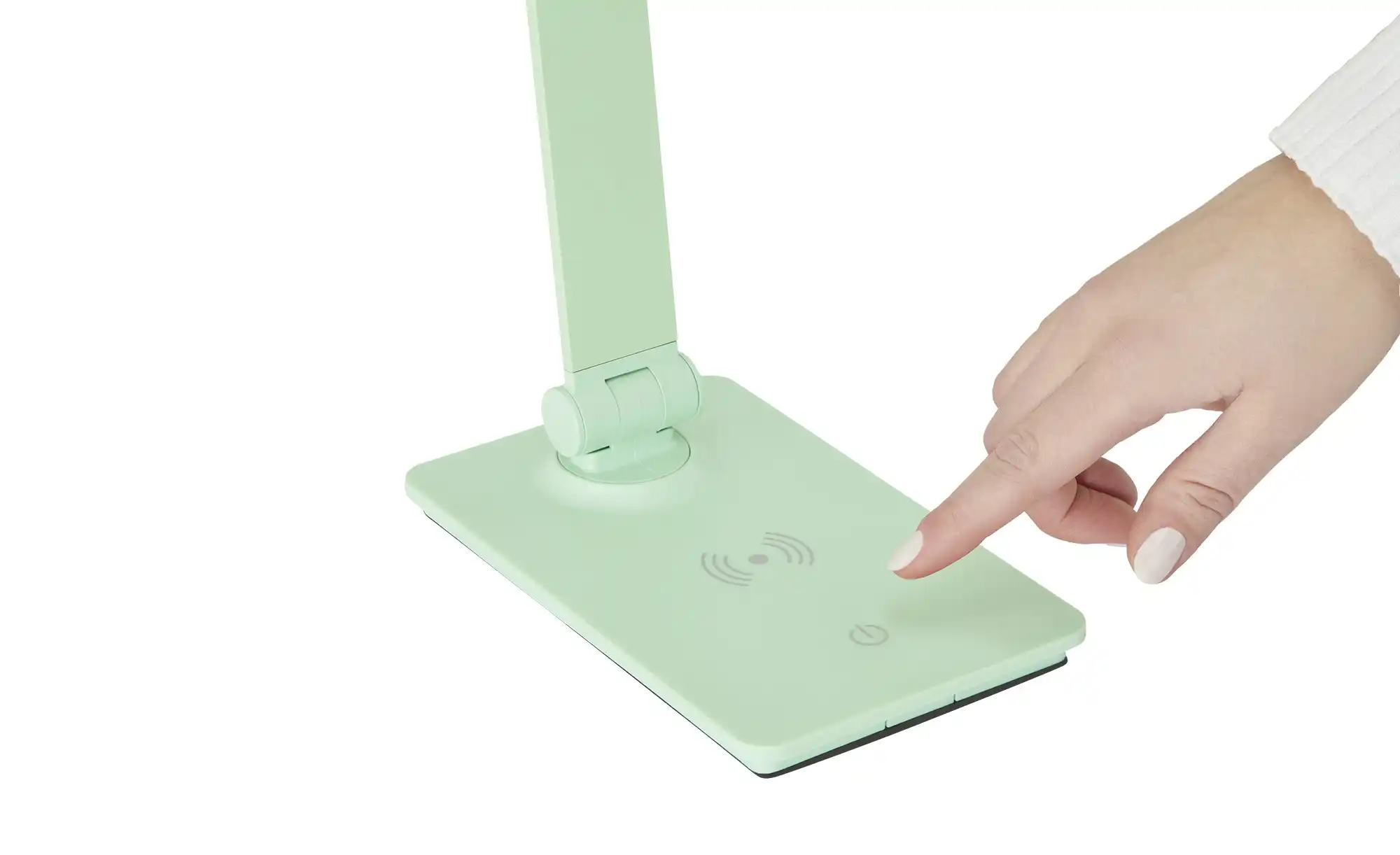 KHG LED-Tischleuchte, grün mit Qi-Charger