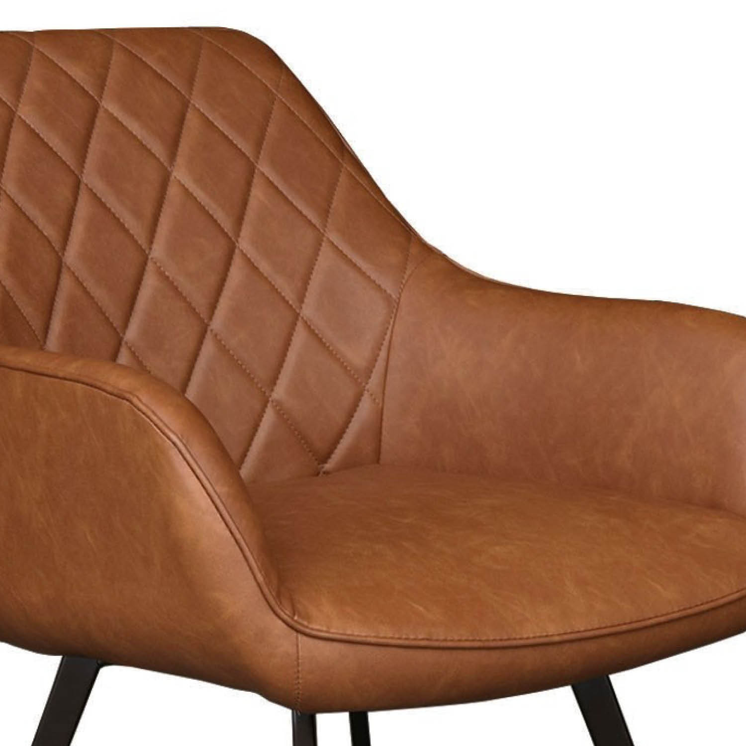 Kick eetkamerstoel Karl Cognac PU