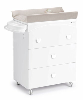 CAM Cassettiera Stellebord, Hvit/Beige