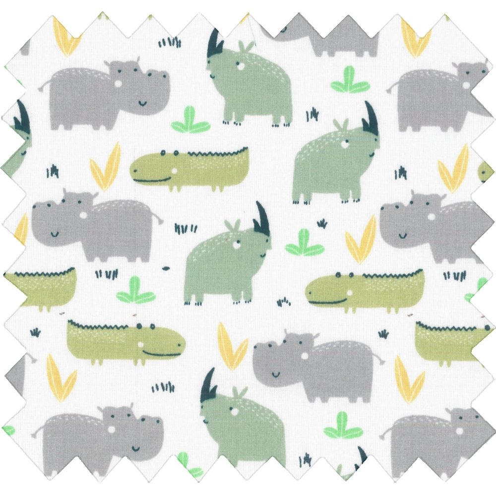 Coupon Tissu 50 Cm Dinos En Fête Ex1079