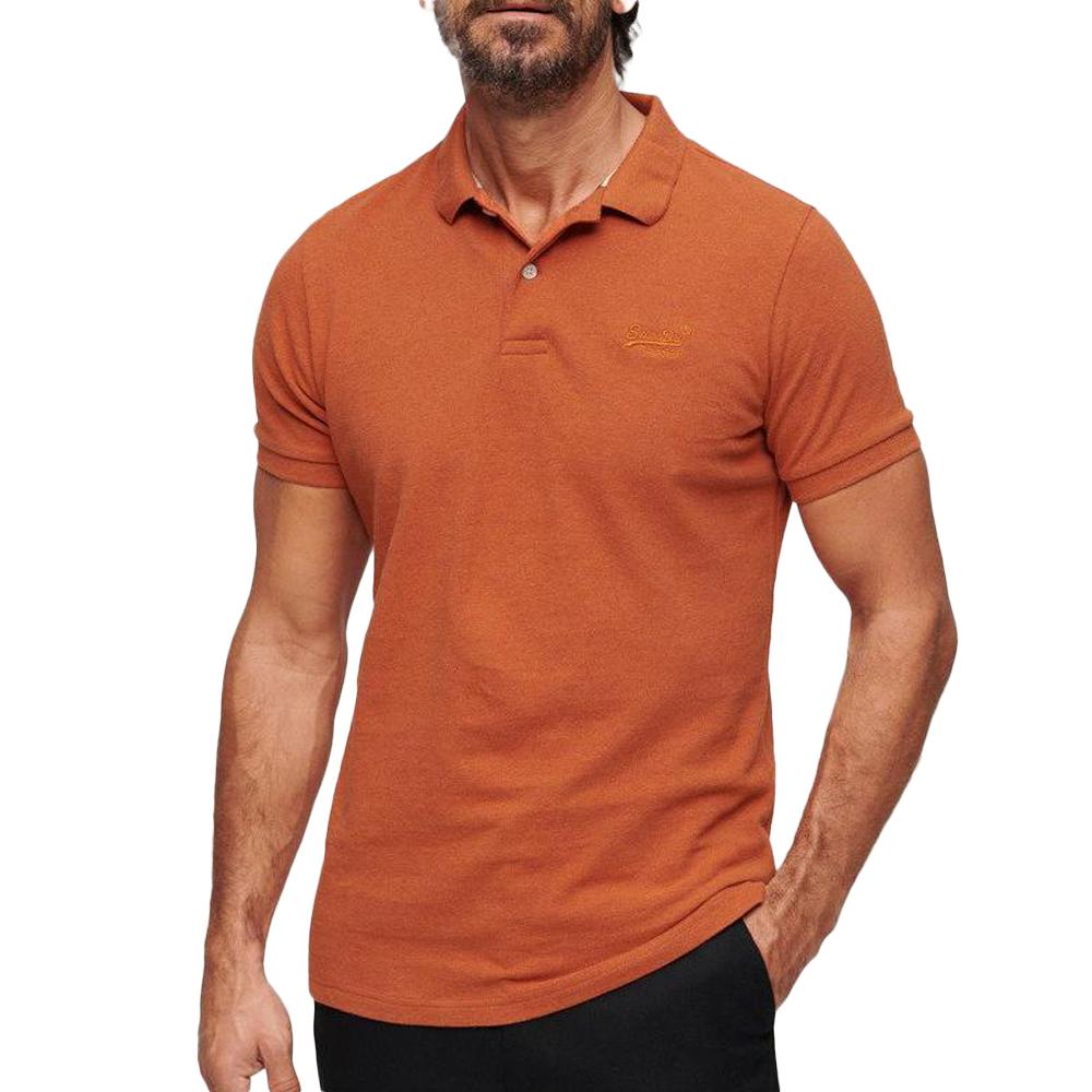 Superdry Polo Orange Homme Superdry Classic Piques