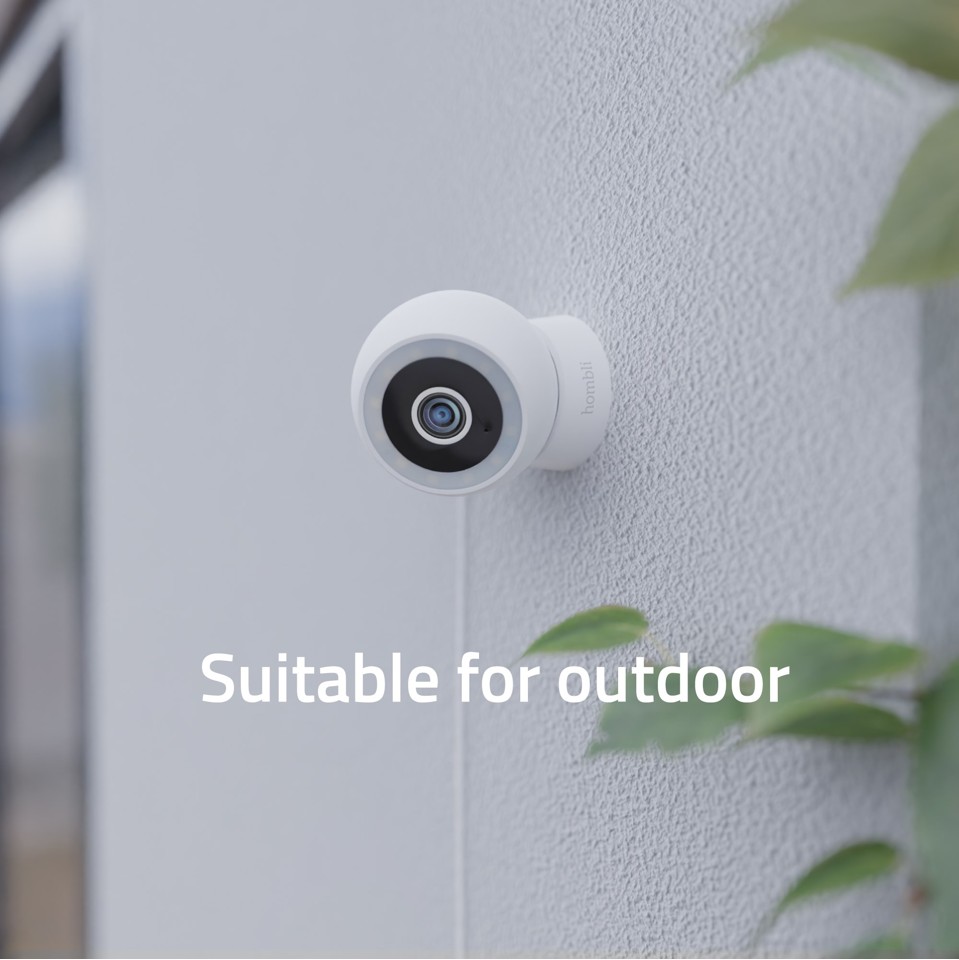 Hombli - Smart Outdoor/Indoor Compact Cam, Hvid