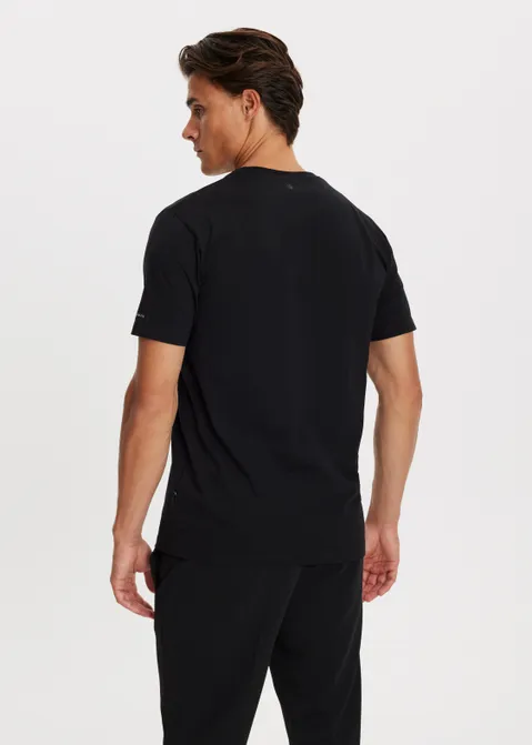 T-shirt met logo print zwart (ZWART)