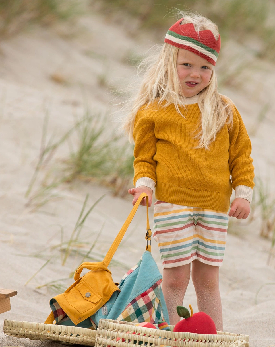 Shorts BY THE SEA RAINBOW STRIPES in bunt
