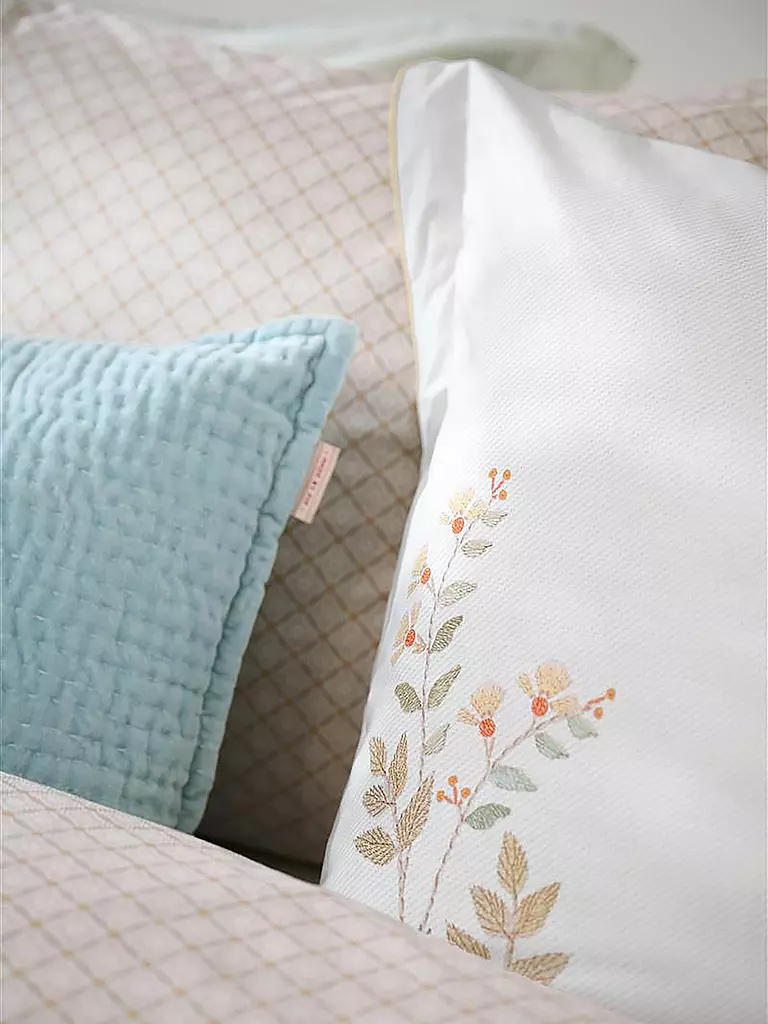 PIP STUDIO Perkal Bettwäsche CAMPO DE FLORES 70x90cm/140x200cm Off White  weiss