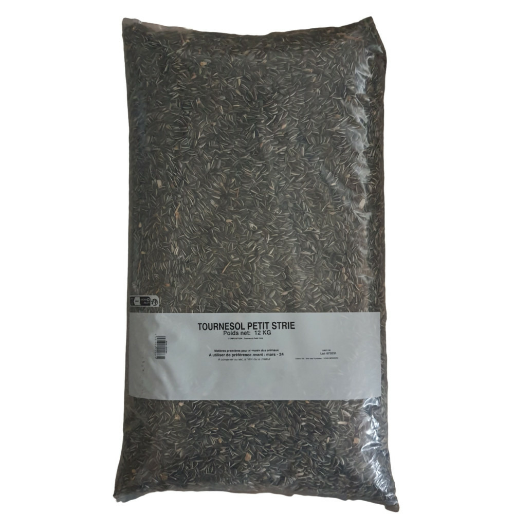 Graine tournesol petit strie 12 kg pour oiseaux