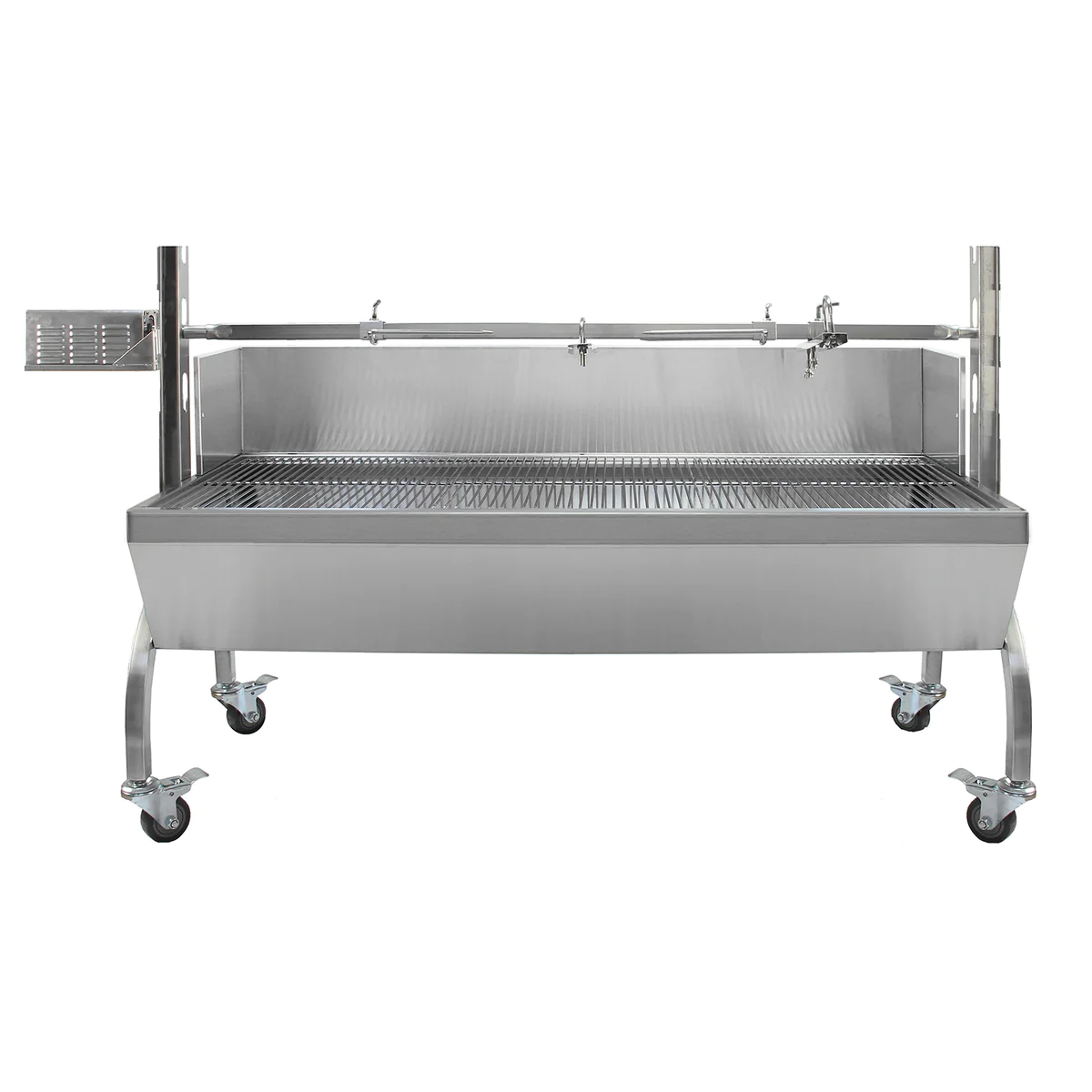KuKoo Rôtissoire INOX pour 90kg de Viandes avec Grill de Rôtissage Kuk