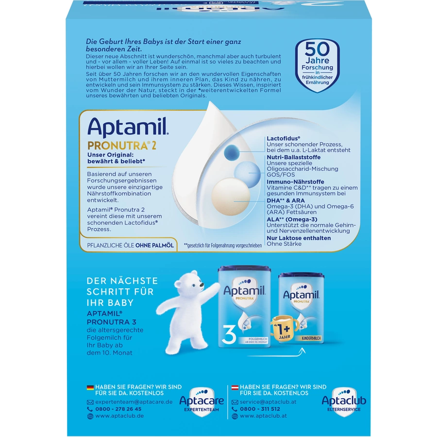 Aptamil Folgenahrung 2 Pronutra 1200 g ab 6 Monaten
