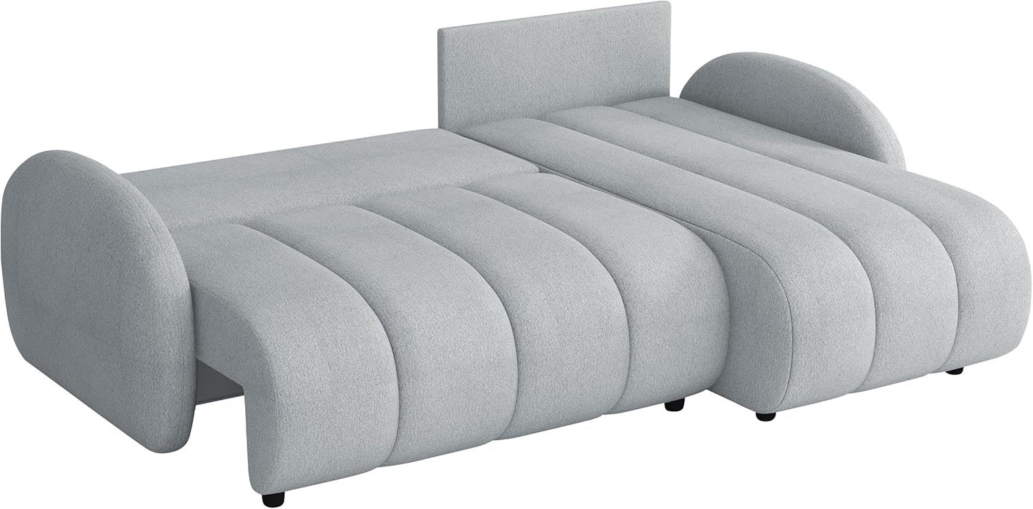 Mirjan24 Ecksofa Zerlita L mit Bettkasten und Schlaffunktion, Freistehendes L-Form Sofa/Couch, Ottomane Universal, Eckcouch mit Bettfunktion, Polsterecke (Sereno 684)