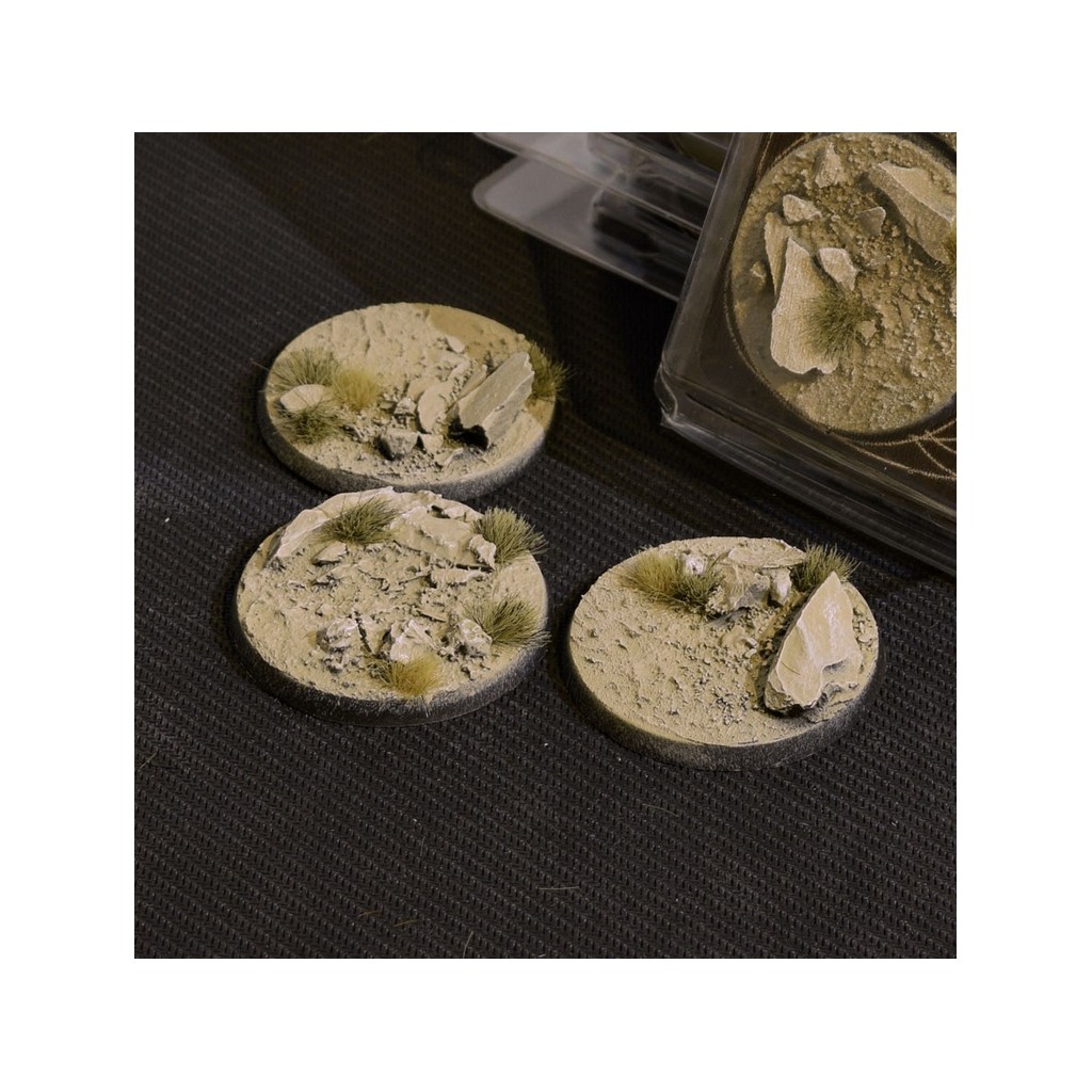 Arid Steppe Bases, Round 50mm (x3)