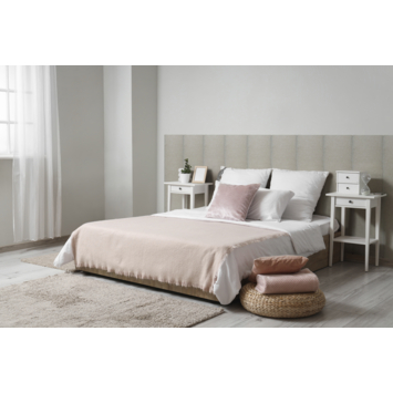 Wandkussen linnen taupe 120x30 cm