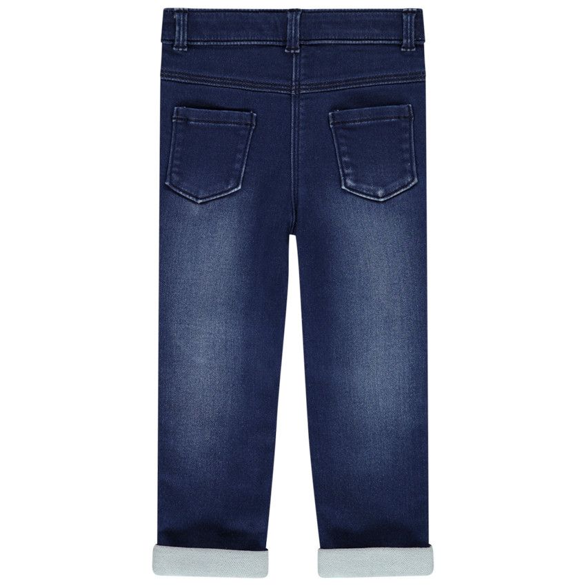Jean denim fantaisie pour bébé fille - Bleu moyen