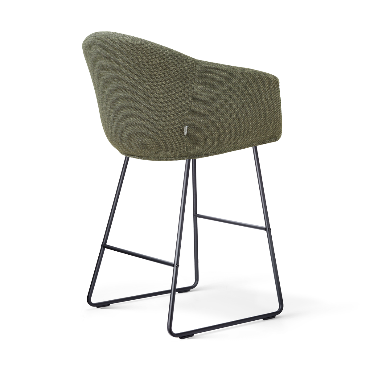 Barkruk Nino-Otis H65 cm zwart onderstel forestgroen