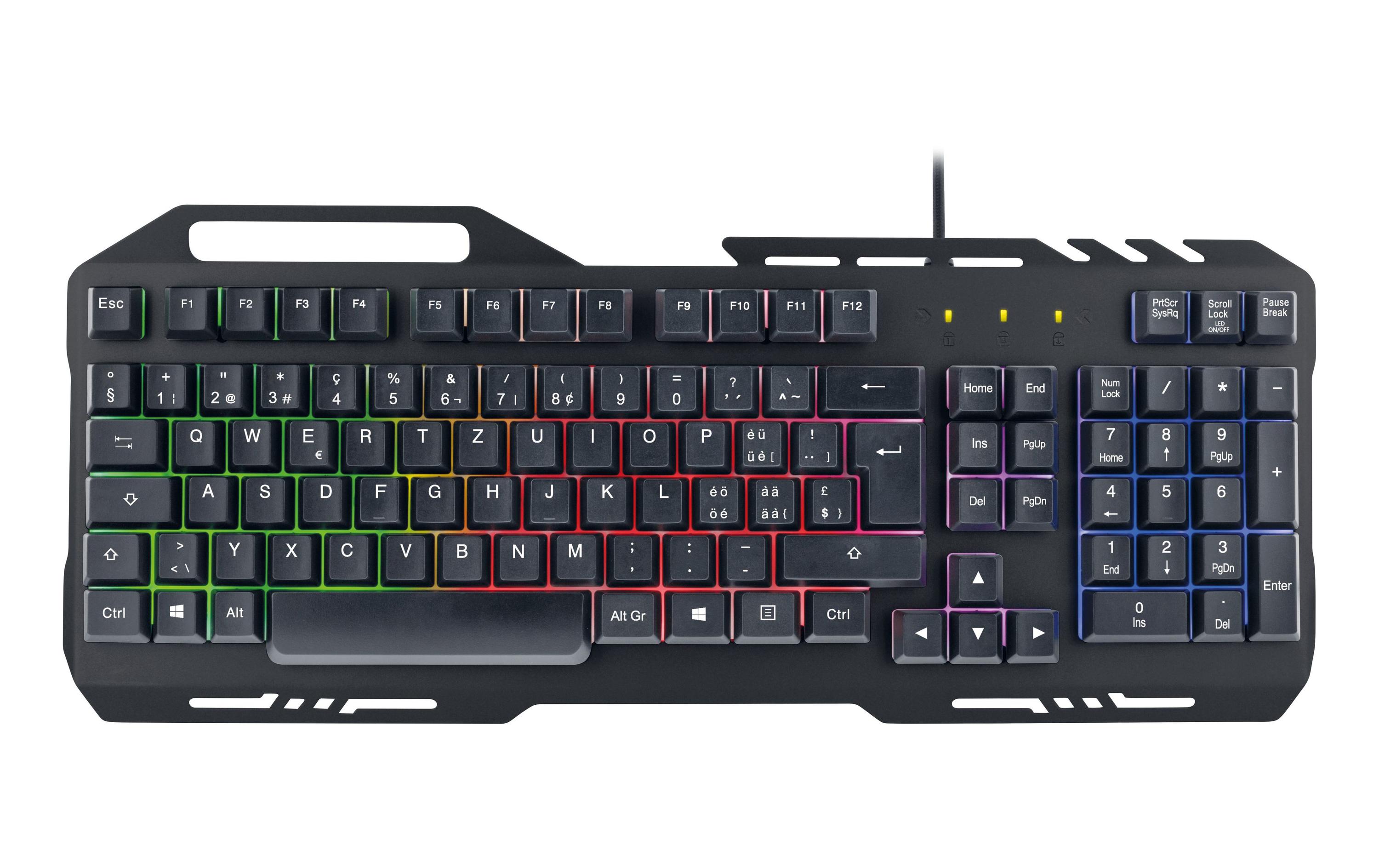 Tastatur-Maus-Set GAM-113-CH3-in-1-Gaming-Paket mit beleuchteter Maus, Tastatur und rutschfestem Mauspad