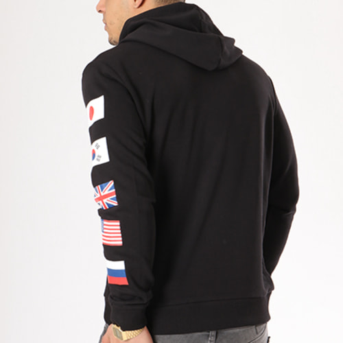 Sweat Capuche Flags Noir