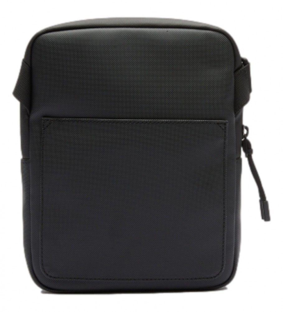 Bolsa transversal Lacoste, preta - 20x25,5x4 cm -