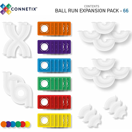 Connetix Ball Run Expansion udvidelsessæt 66 dele