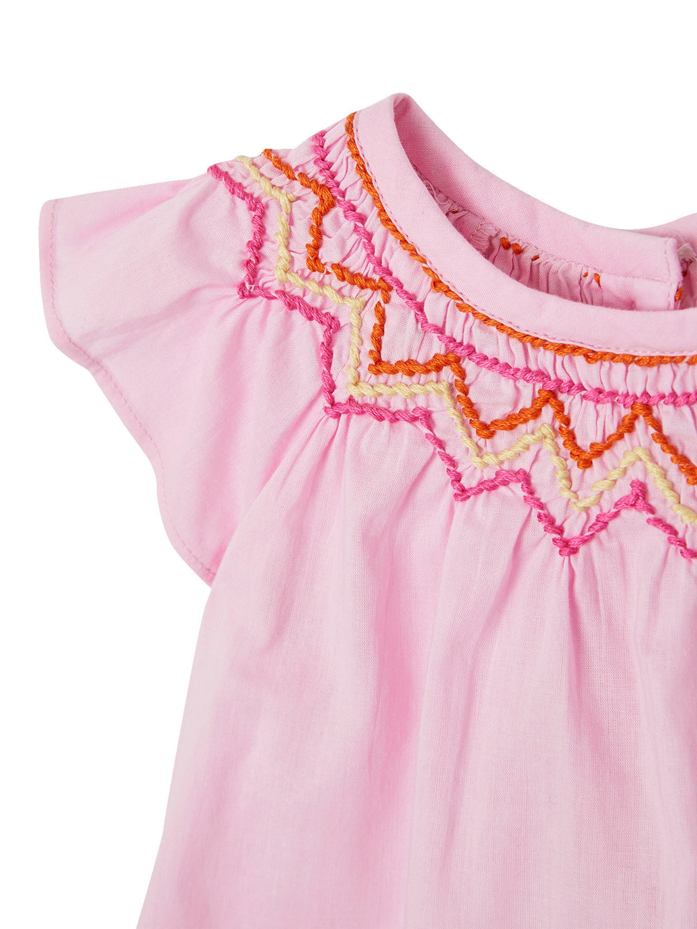 Vertbaudet Mädchen Baby-Set: Bluse, Shorts & Haarband rosa/fuchsia