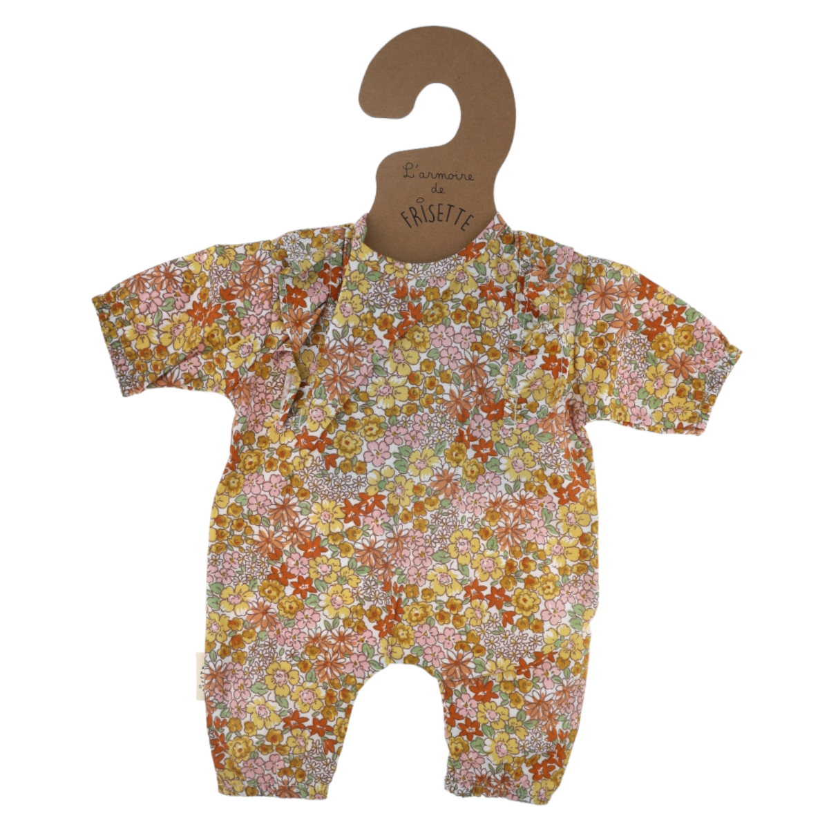 Tenue de poupée Solange fleurie jaune Frisette