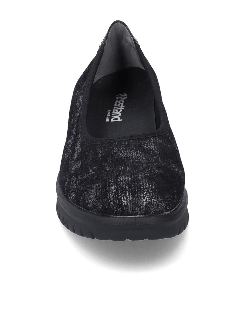 Slipper Calais 85, schwarz-silber