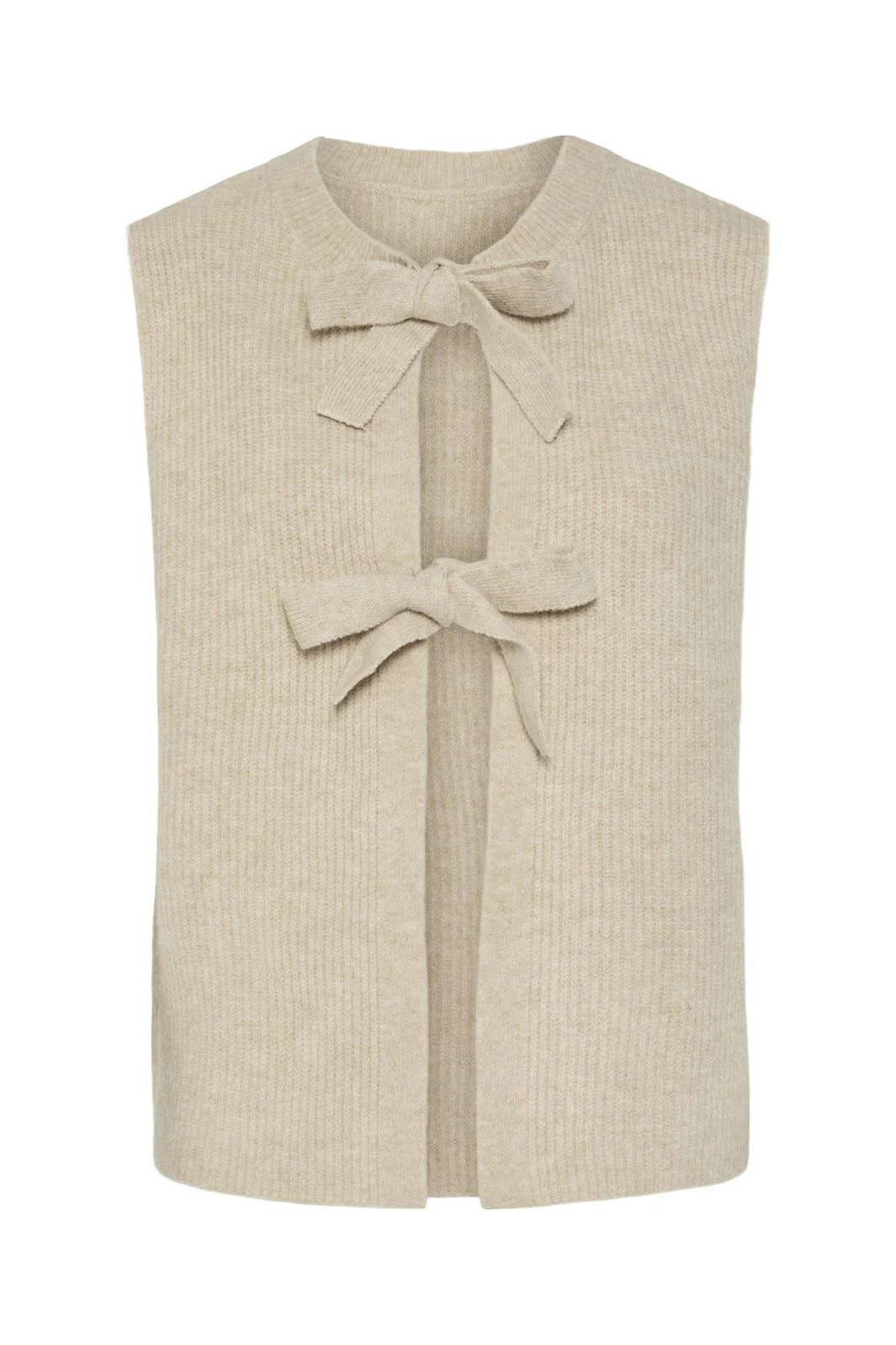 Pieces Pcsilly Sl Reversible Tie Vest 4706237 white pepper melange