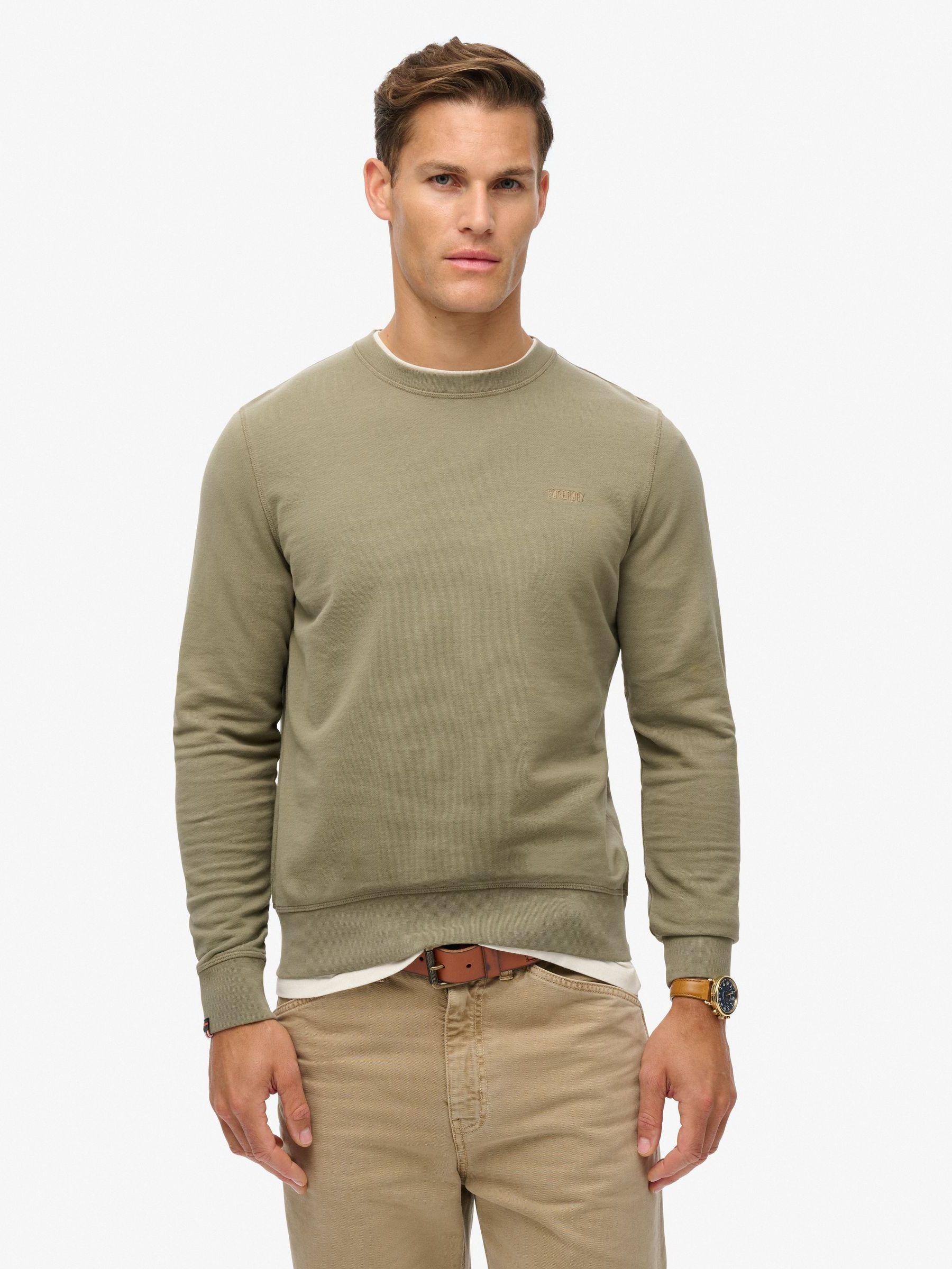 Licht kakigroen - Superdry Classic Essential Sweatshirt