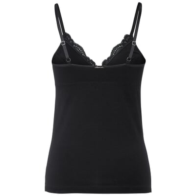 Damen-BH-Hemd mit Spitze, Schwarz