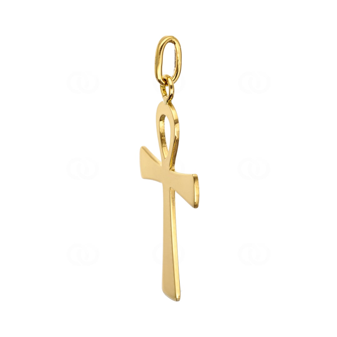Anhänger 750/18 K Gelbgold Anch-Kreuz 17x28mm