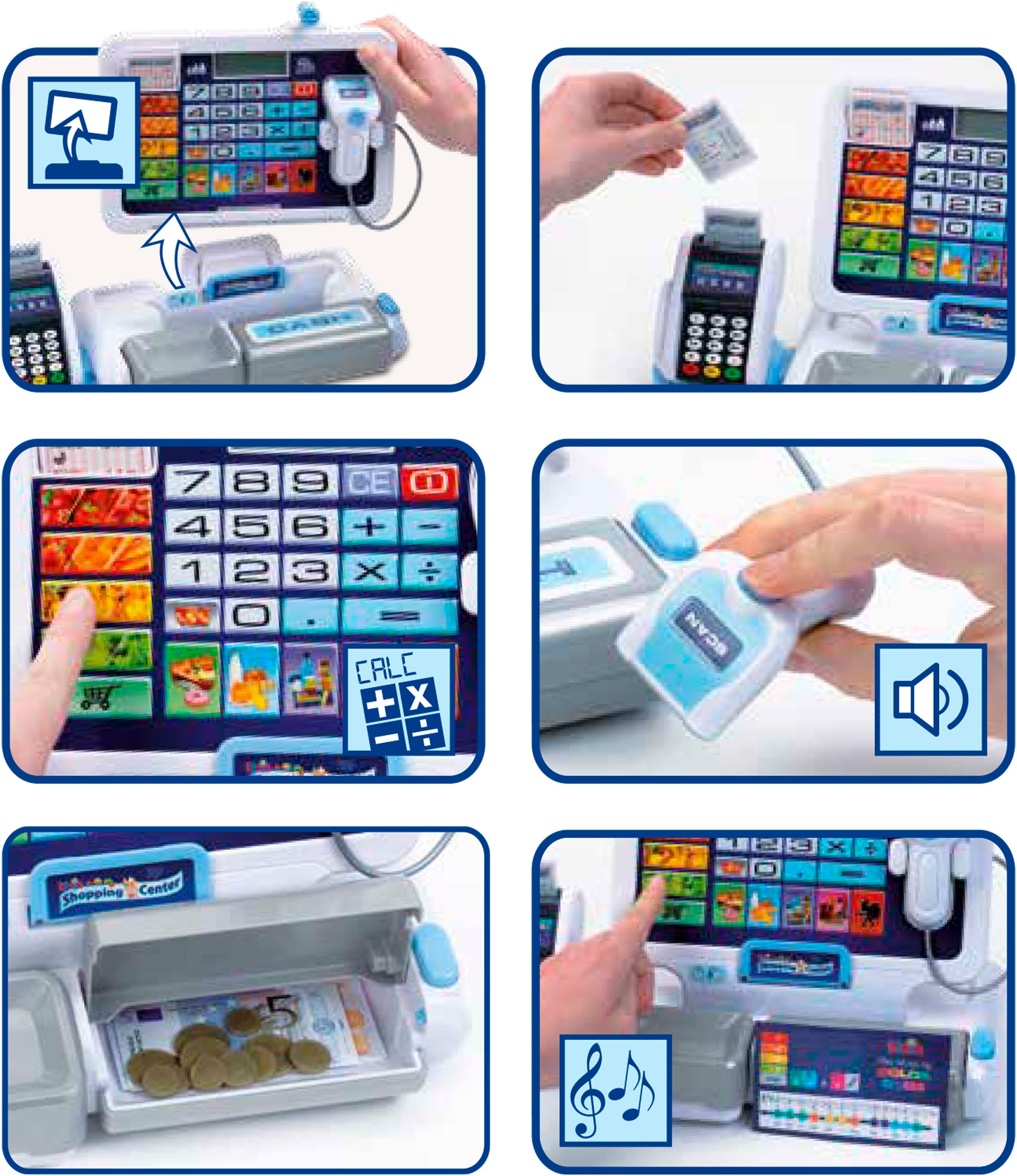 Klein Spielkasse »Shopping Center Tablet & Kassenstation« mit elektronischen Funktionen