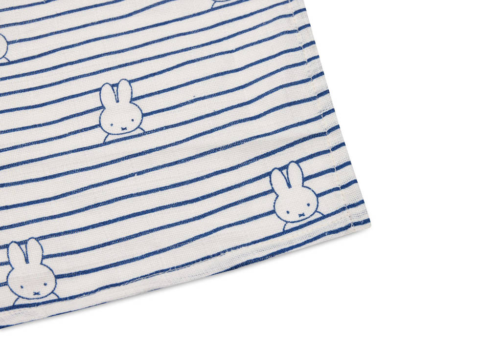 hydrofiele doek large Miffy Stripe Navy - set van 2