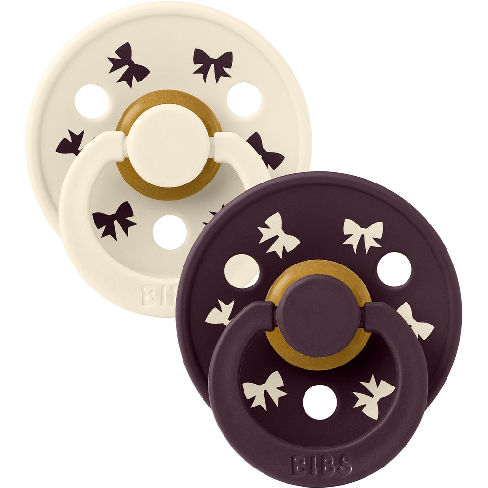 Køb Bibs Ivory/Plum Sut Colour Holiday Sløjfe 2-Pak Latex