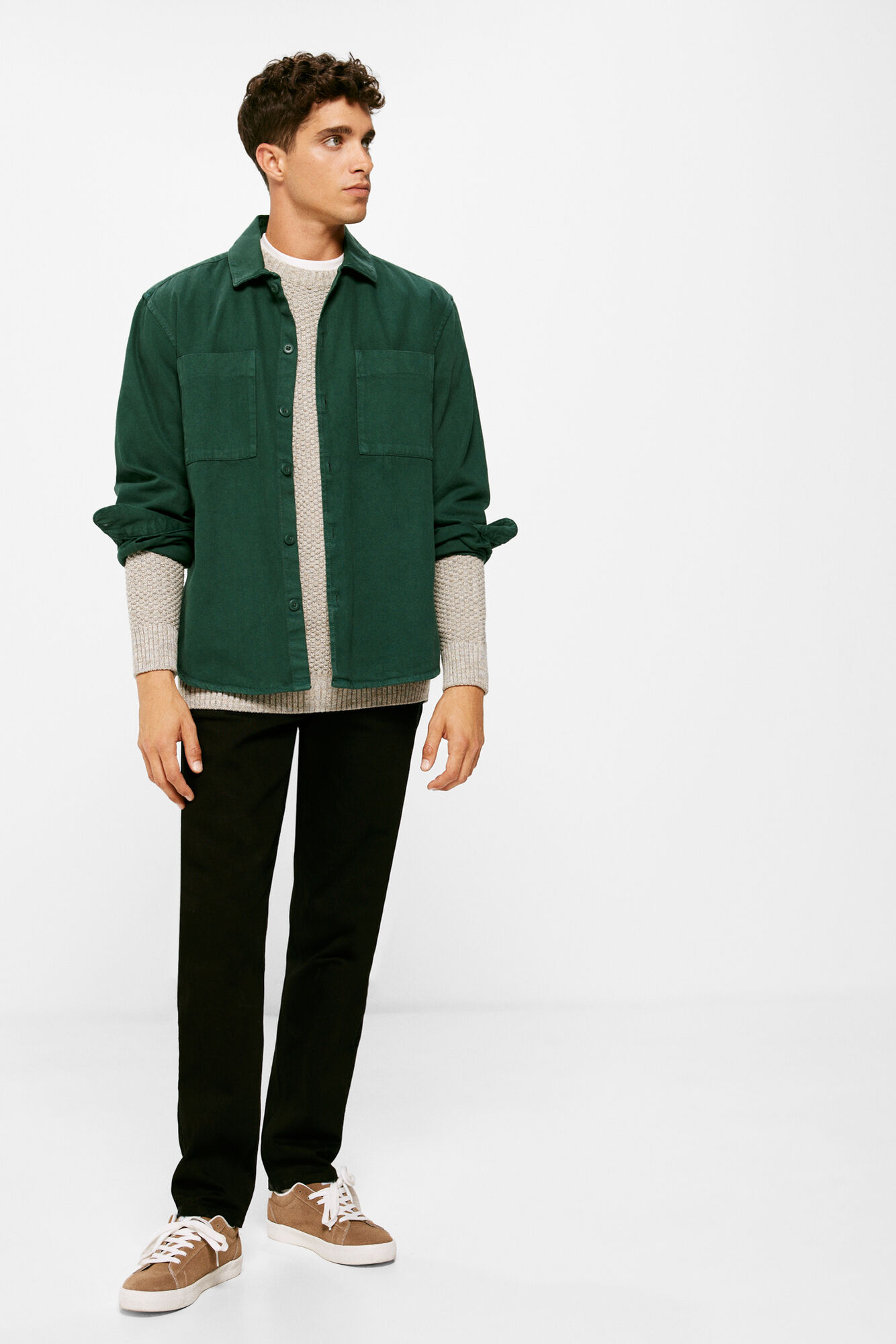 camisa texturizada sofisticada