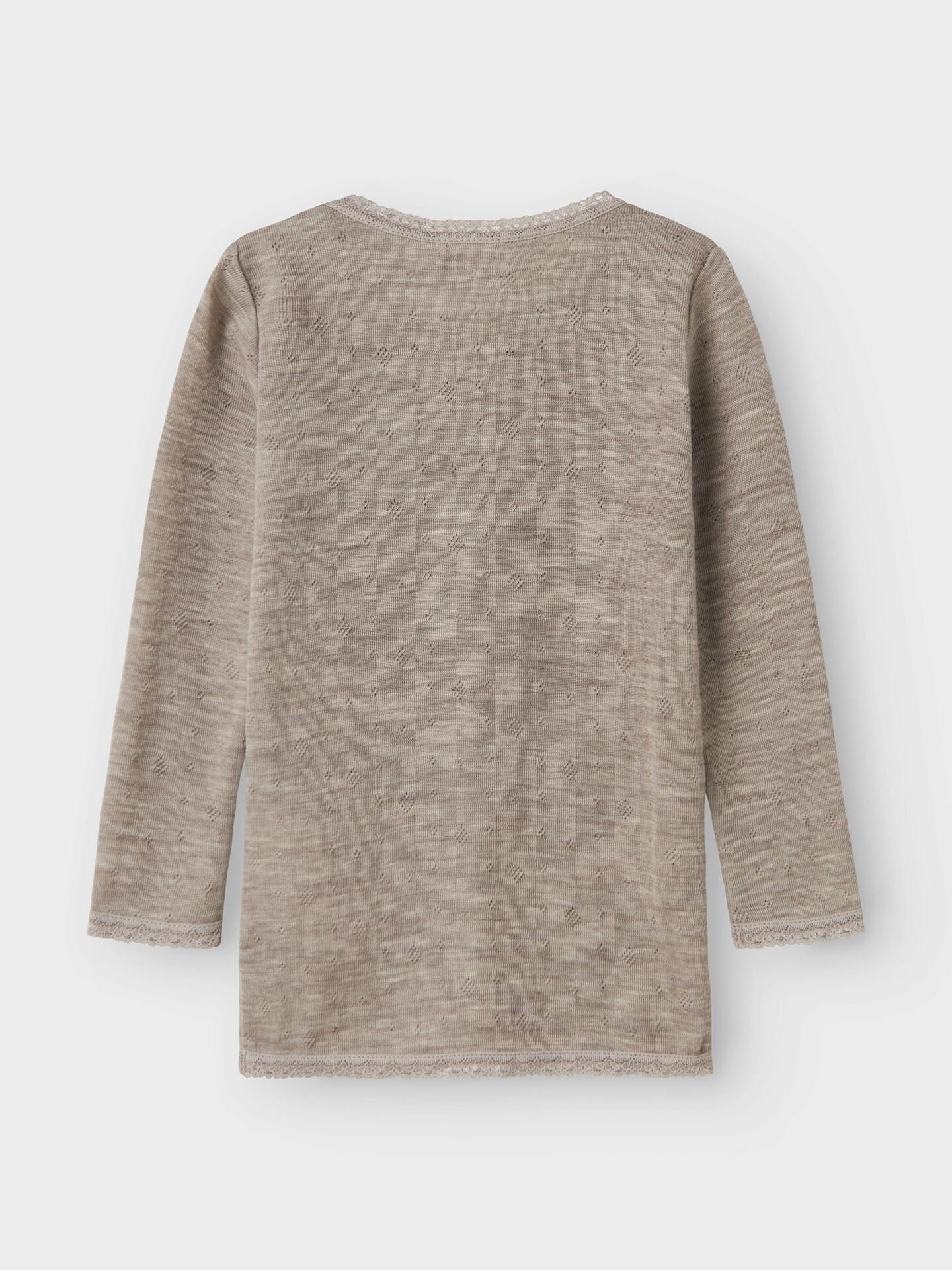 Wang Wool Needle Long Sleeve Top Solid