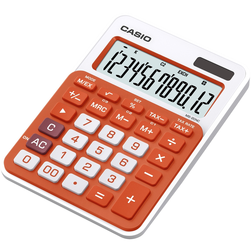 Casio Tischrechner MS-20NC-R, orange
