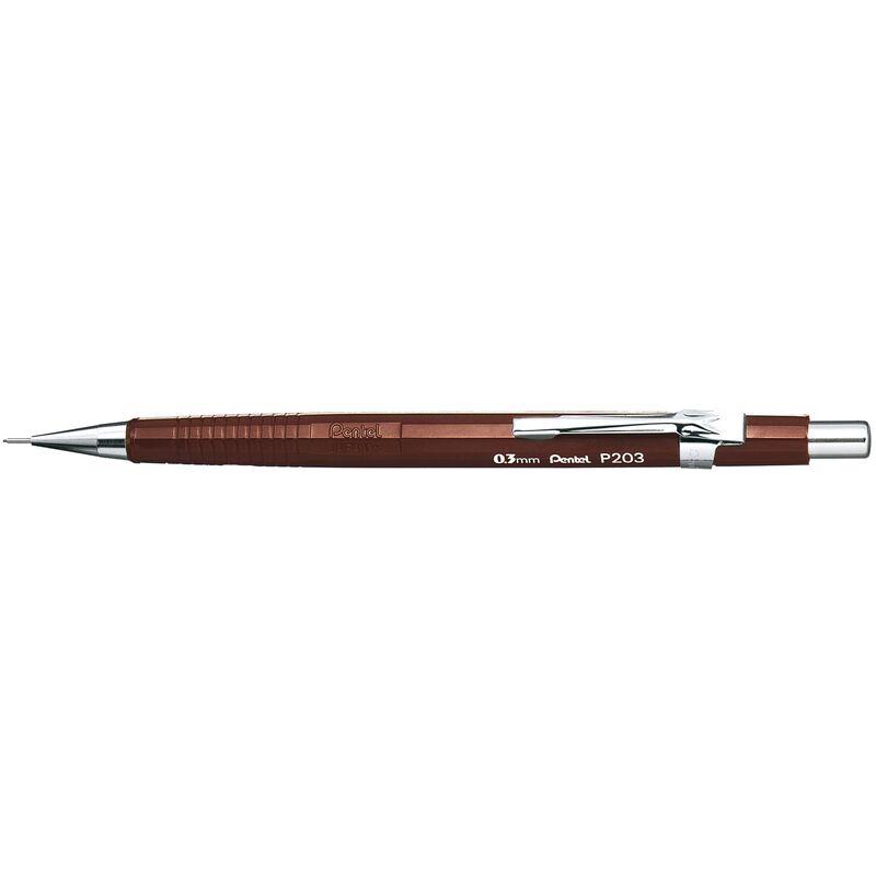 Pentel Druckbleistift P203, 0.3 mm, HB, braun
