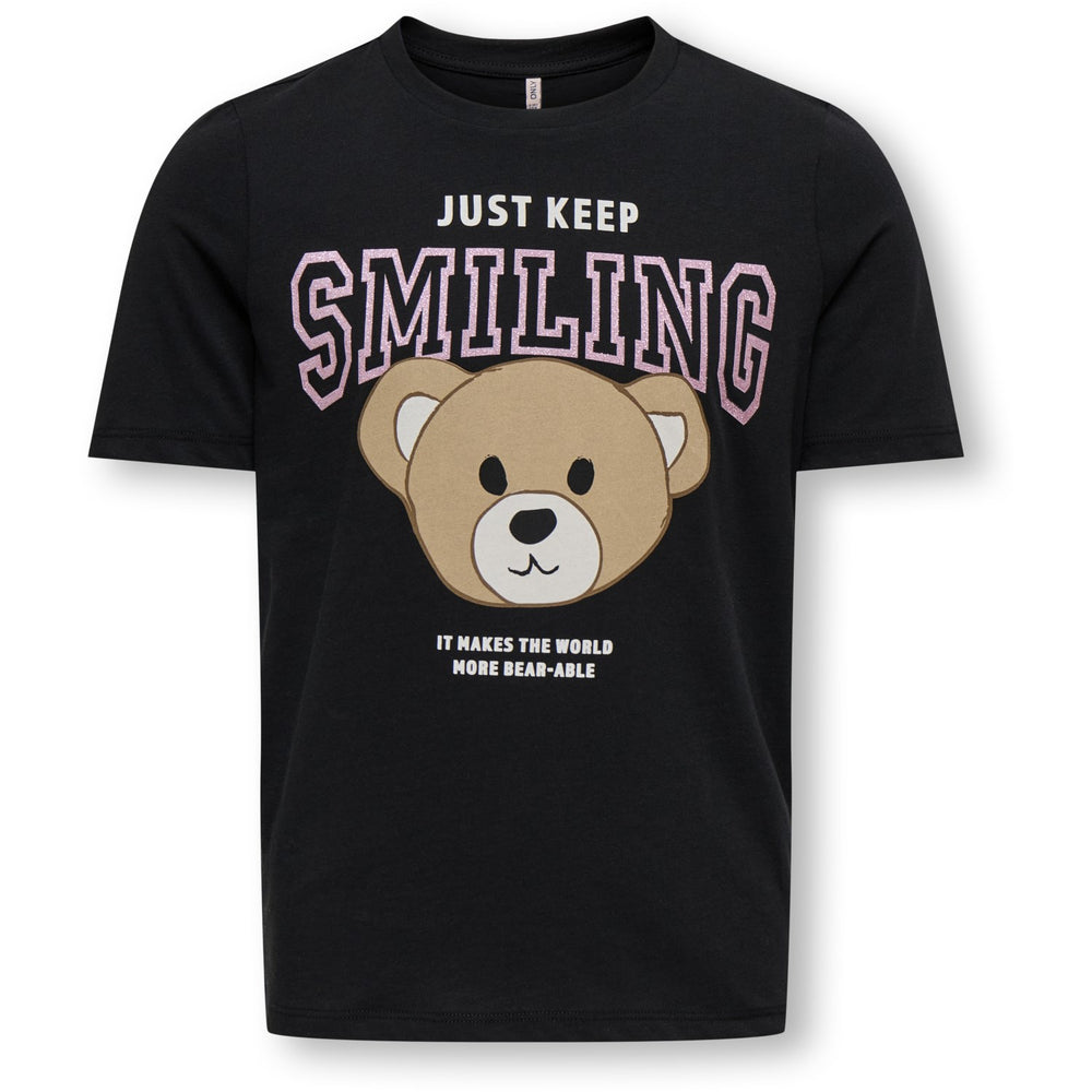 Køb kids ONLY Black Keep Smiling Rosa Regular T-Shirt