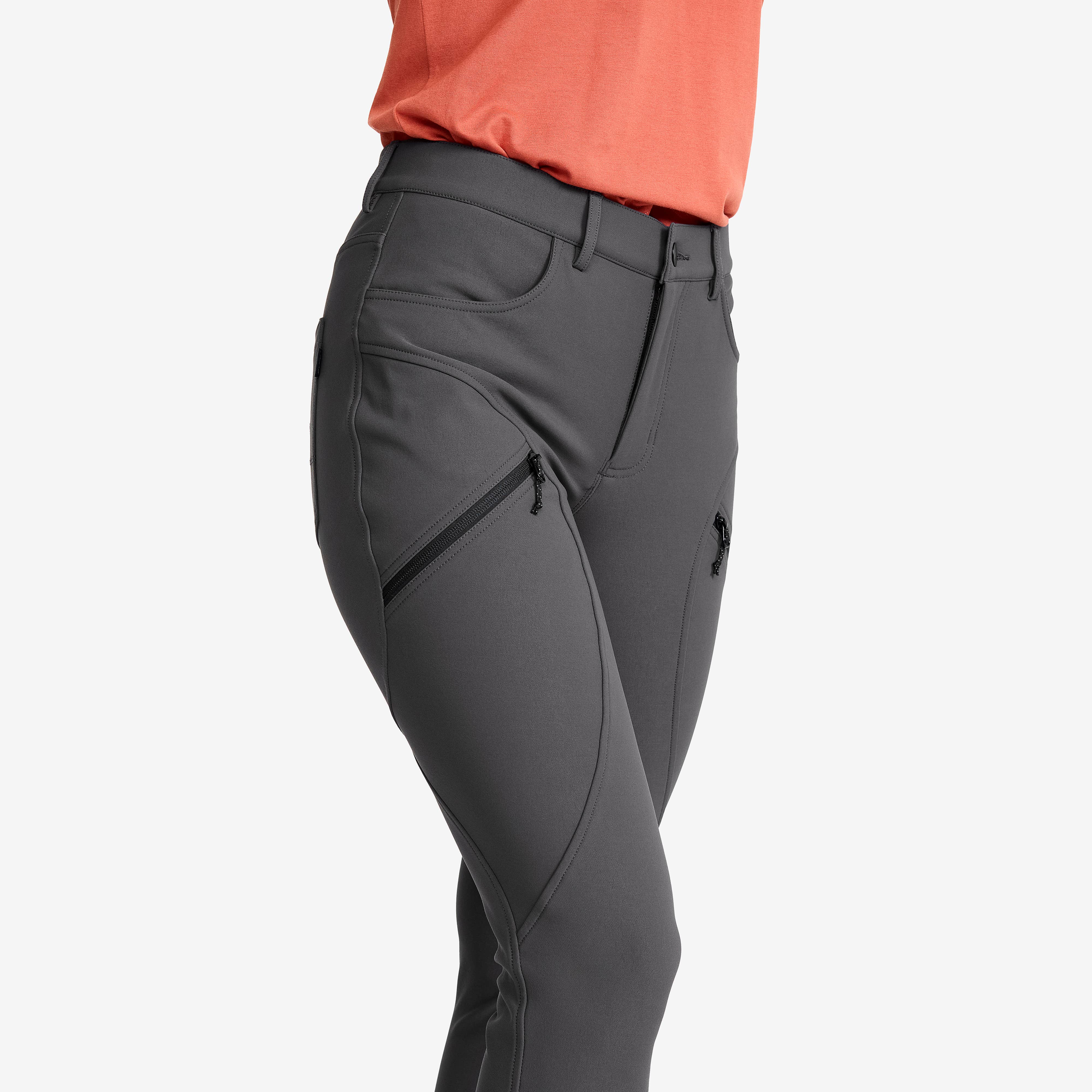 Bouncer Highwaist Jeans Dame Graphite Grey
