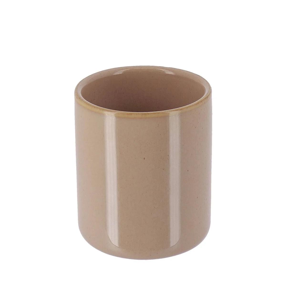 GOBELET GRES LAQUE BEIGE