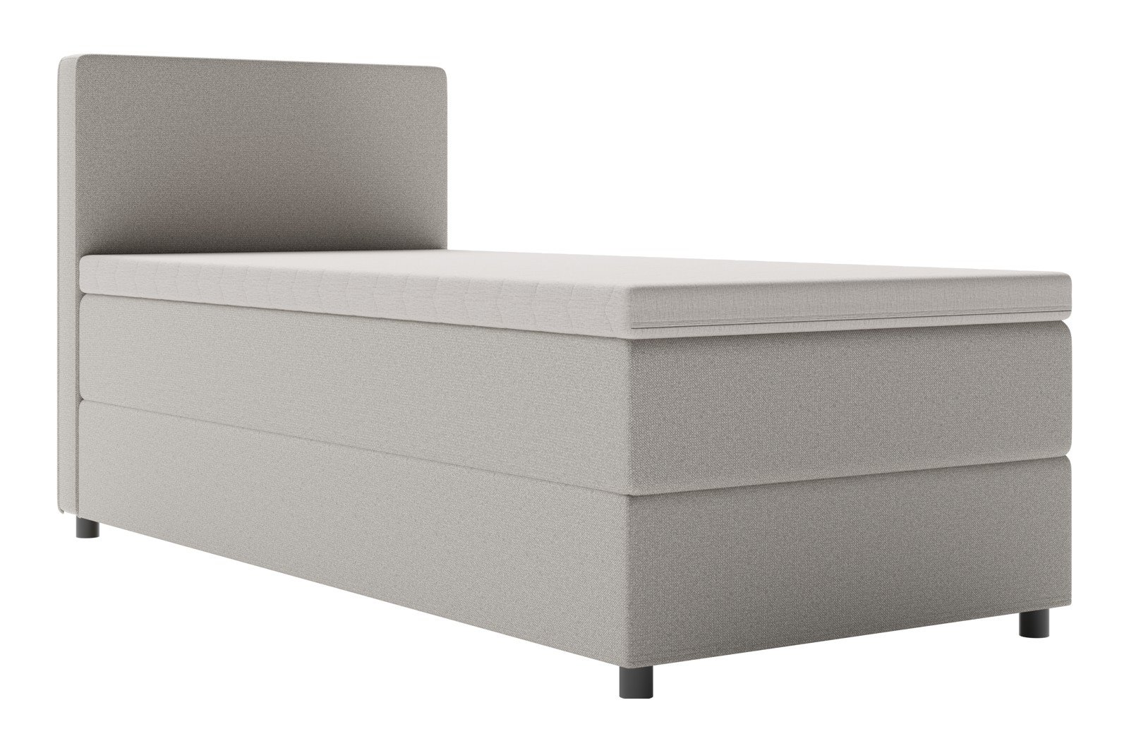 Premium 10 oppbevaringsseng 90x200 cm Magasinseng med oppbevaring, åpnes fra siden. I tekstil terranova 08 krem, med fast fasthetsgrad og premium 10 overmadrass,sorte ben. Sengegavl selges separat.