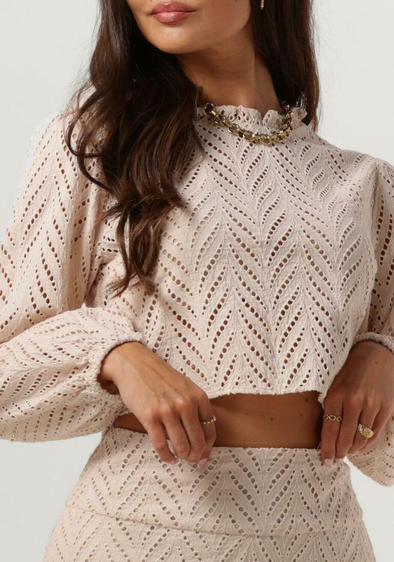 NEO NOIR beige neo noir blouse rivoli wave blouse