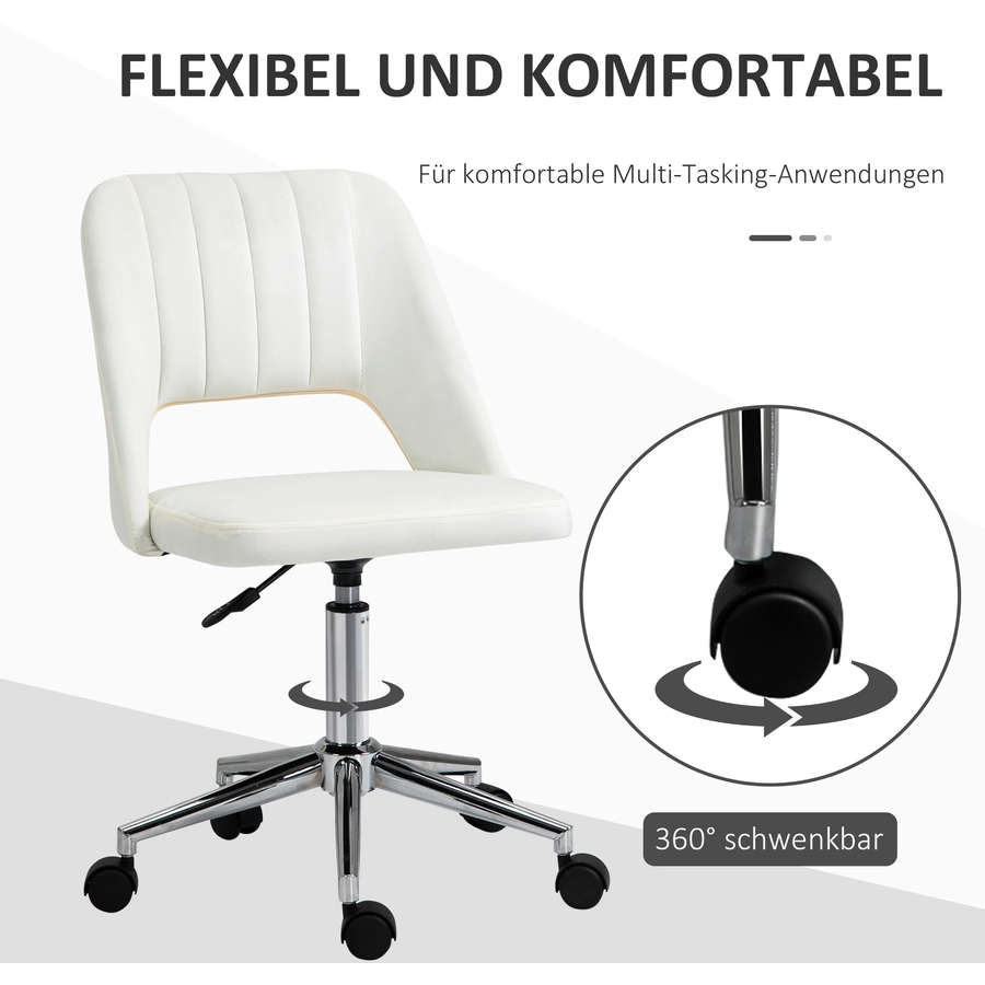 Vinsetto Bürostuhl ergonomisch geformt, high-end gaslift Beige