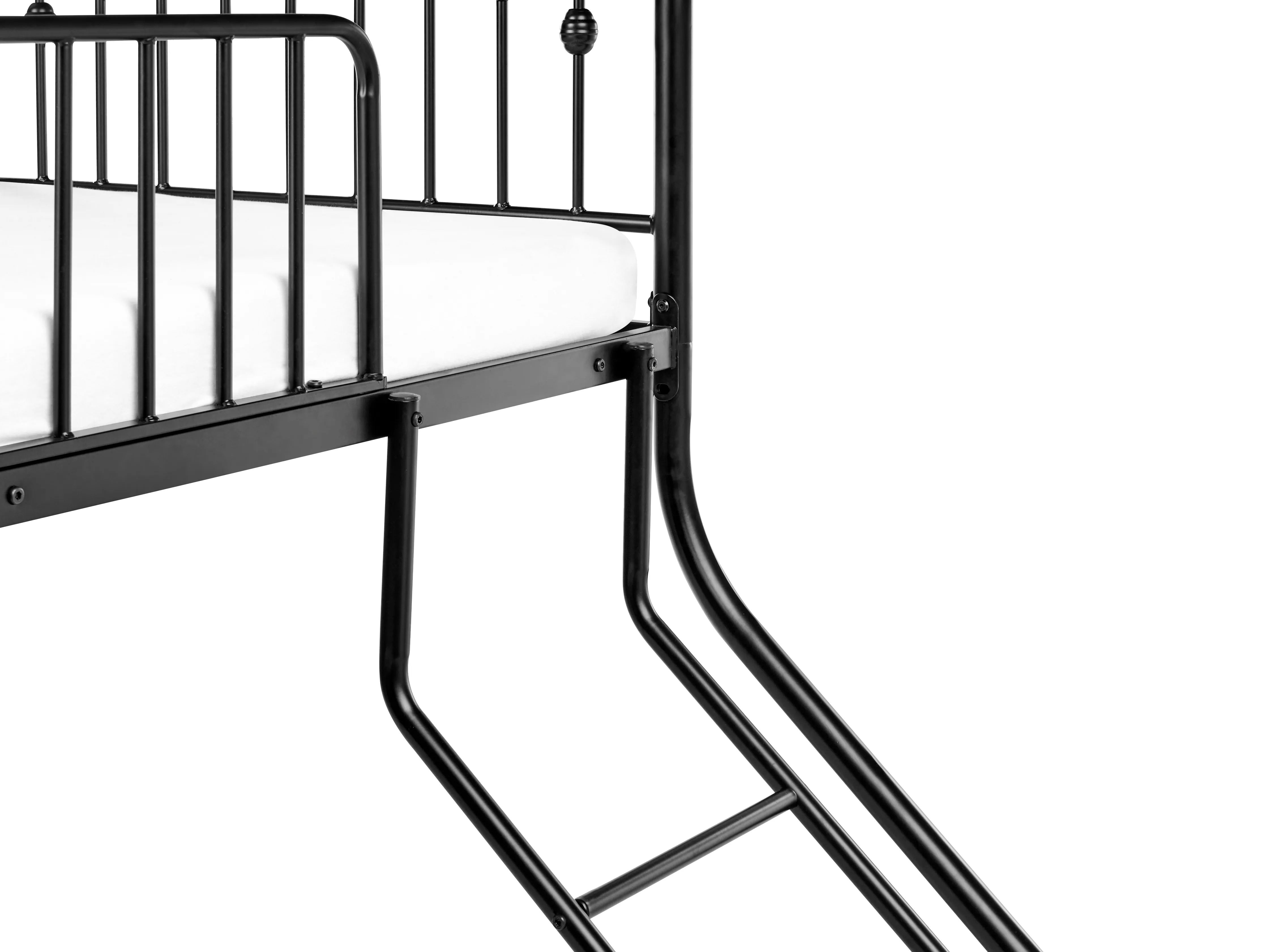 Hoogslaper Metaal CHAMONIX 90/140 x 200 cm Zwart