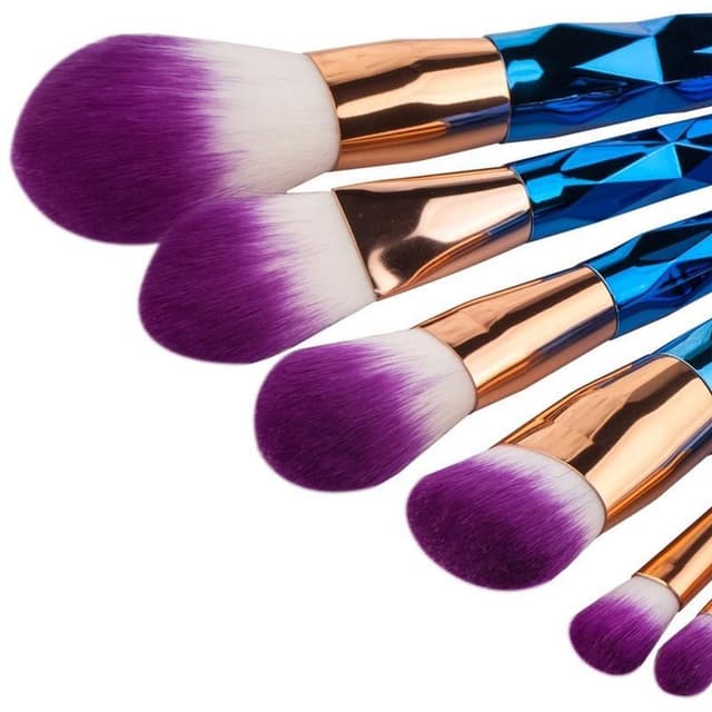 Professionelle, skånsomme makeup-pensler 7-pak, Diamond